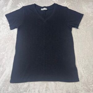 NWOT American Giant Womens Classic Supima Cotton V Neck Tee Black M Made in USA